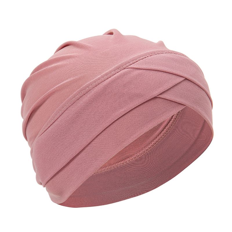 Muslim pullover hat, four seasons solid color forehead bottom hat, multi-color comfortable hat_voghion.com