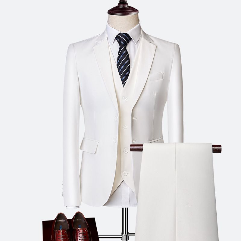 CT 2025 Spring And Autumn New Men's Business Casual Suit Single-Breasted Two-Button Three-Piece Set Jacket Trousers Vest_voghion.com