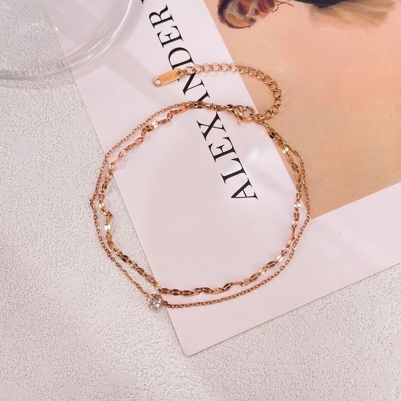 OPK Fashion Simple Double Layer Stacked Titanium Steel Inlaid Diamond Light Luxury Niche High-end Temperament Versatile_voghion.com