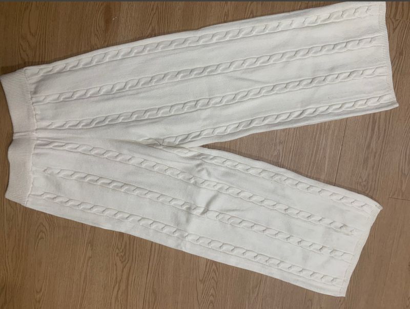 Vêtements pour femmes nouveaux costumes pour femmes gilet épais col haut pull tricoté pantalon large costume trois pièces automne et hiver_voghion.com