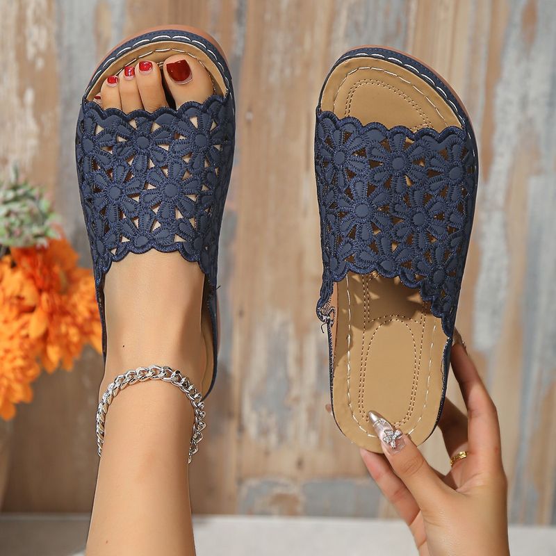 New Hollowed-out Flowered Flip-flops_voghion.com
