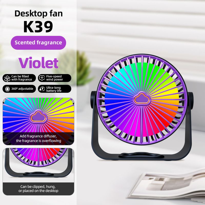 Mini Desktop Plug-in Büro Elektrische USB Kleine Clip Umwälzventilator Digitalanzeige_voghion.com