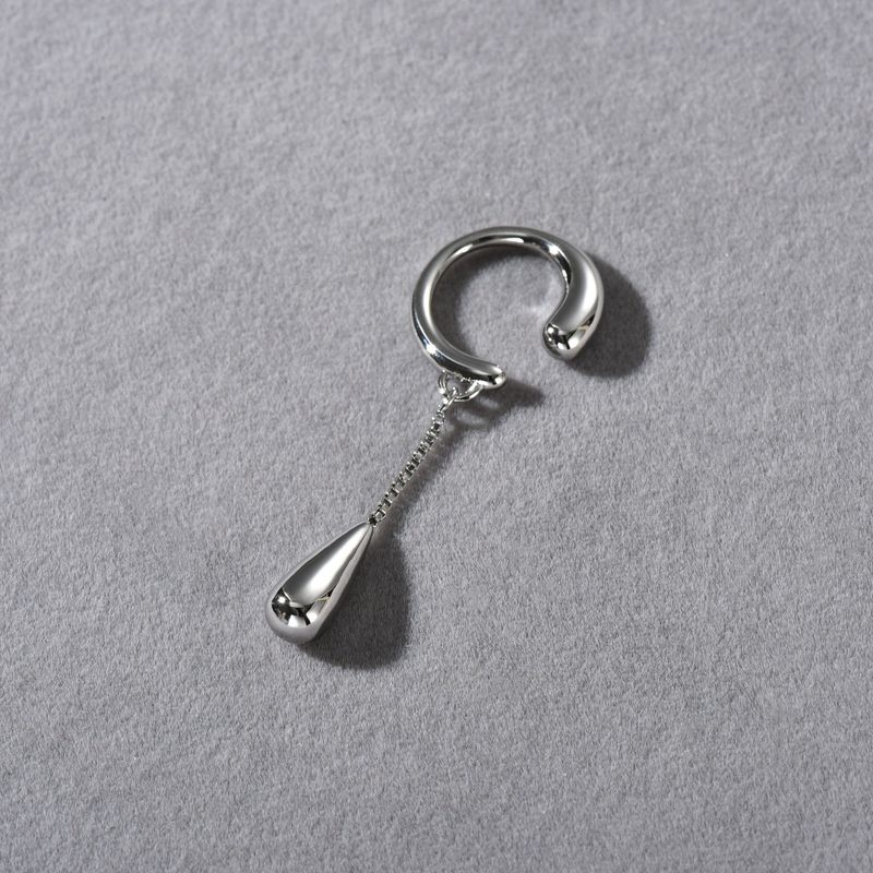 Stile freddo, personalità semplice, nappa, pendente a goccia, clip per orecchio, temperamento, tendenza unica._voghion.com