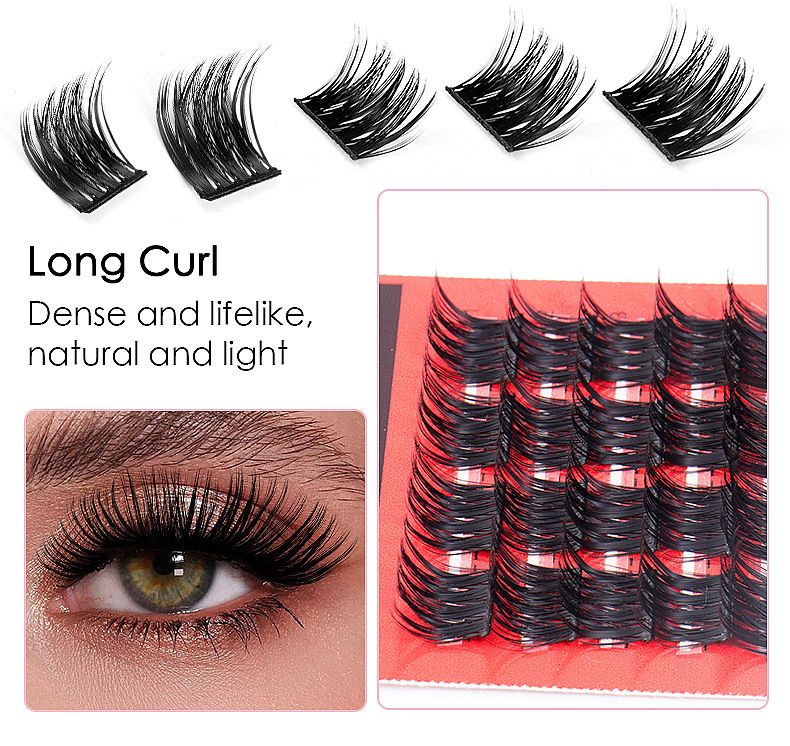 Lash extension set Large capacity single tufted hair section false eyelashes naturally thick lashes_voghion.com