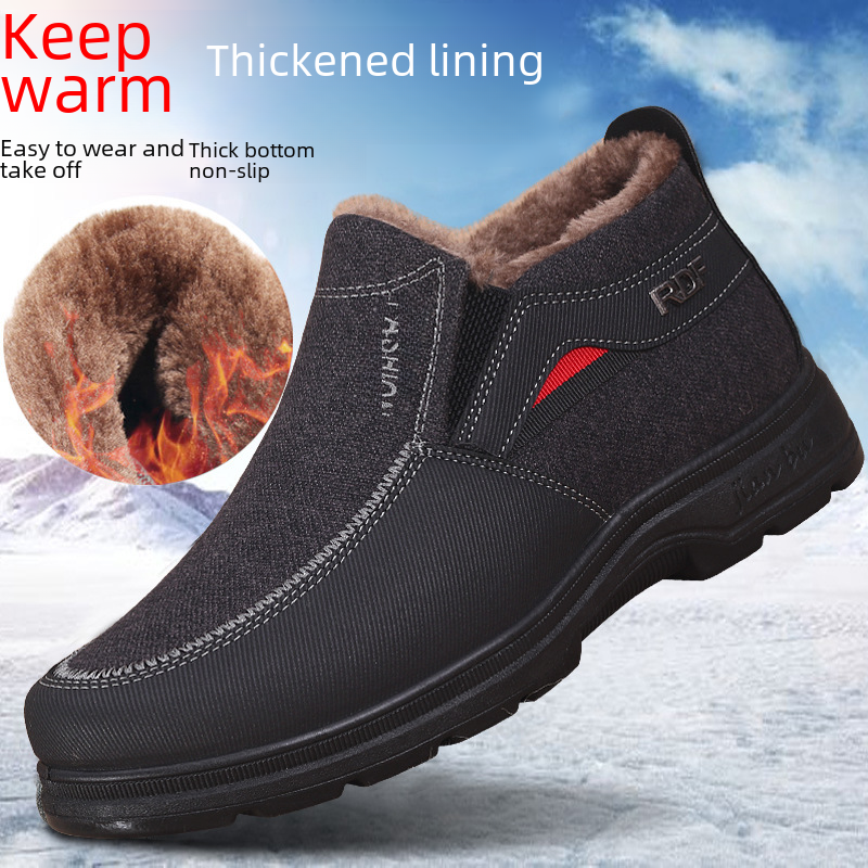 Factory wholesale foreign trade cotton-padded shoes old Beijing cotton-padded shoes winter fleece-lined warm soft sole shoes non-slip casual cotton-pa_voghion.com