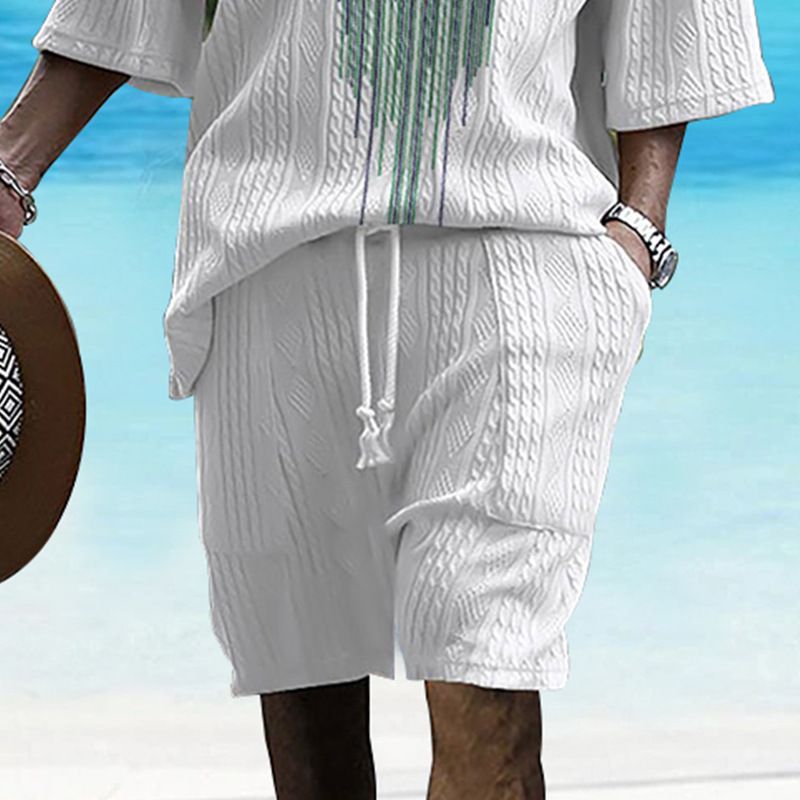 Tecnologia di abbigliamento maschile Stampa 3D Tuta da uomo di grandi dimensioni con pantaloncini a maniche corte in maglia_voghion.com