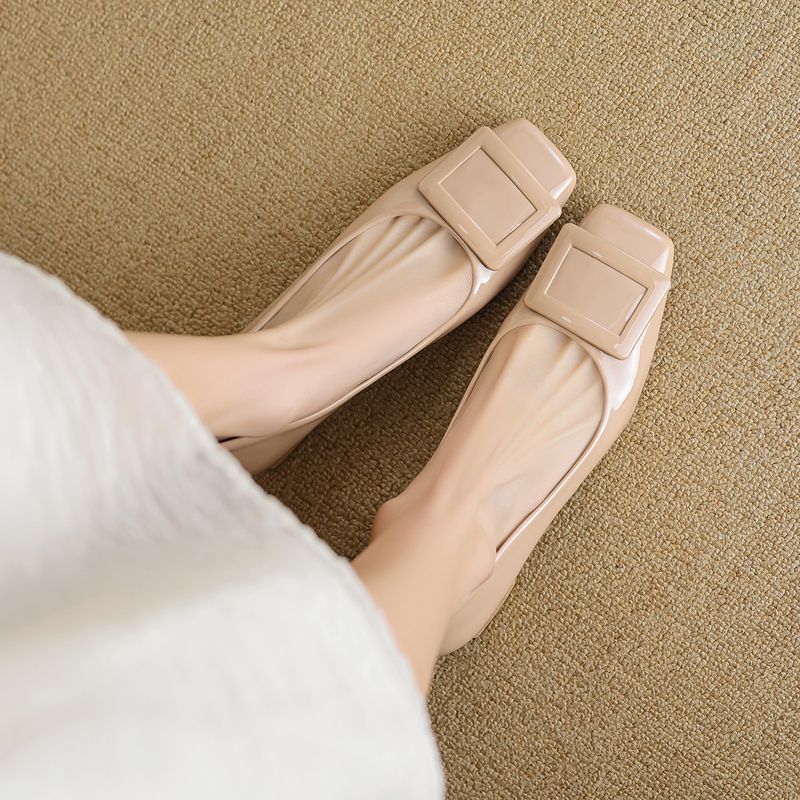 French High Heels Women's Head Pedal Work Shoes Light Mouth Temperament Commuter Shoes_voghion.com