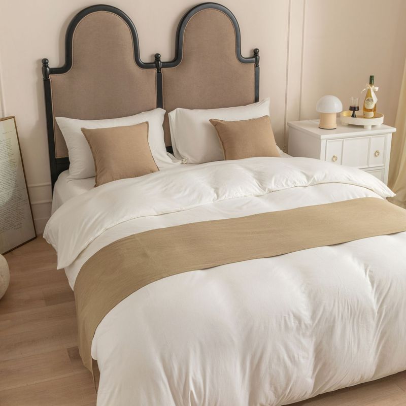 Asciugamano da letto in cotone e lino, semplice e alla moda, di colore solido, per hotel, locanda, in cotone e lino_voghion.com