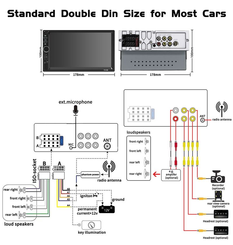 7018 enkele dock auto MP5-speler auto Bluetooth MP4 MP5 alles-in-één machine achteruitrij-auto-afbeelding_voghion.com