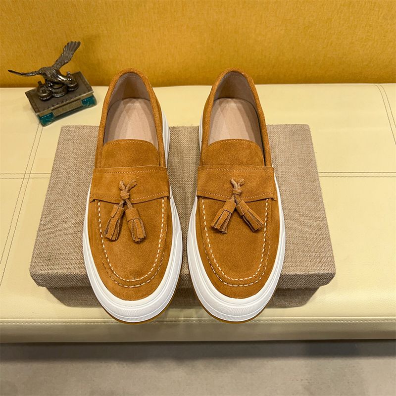 Herren 2025 Neue Slip-On-Schuhe aus echtem Leder, lässig, trendig, modisch, niedrige Schuhe_voghion.com