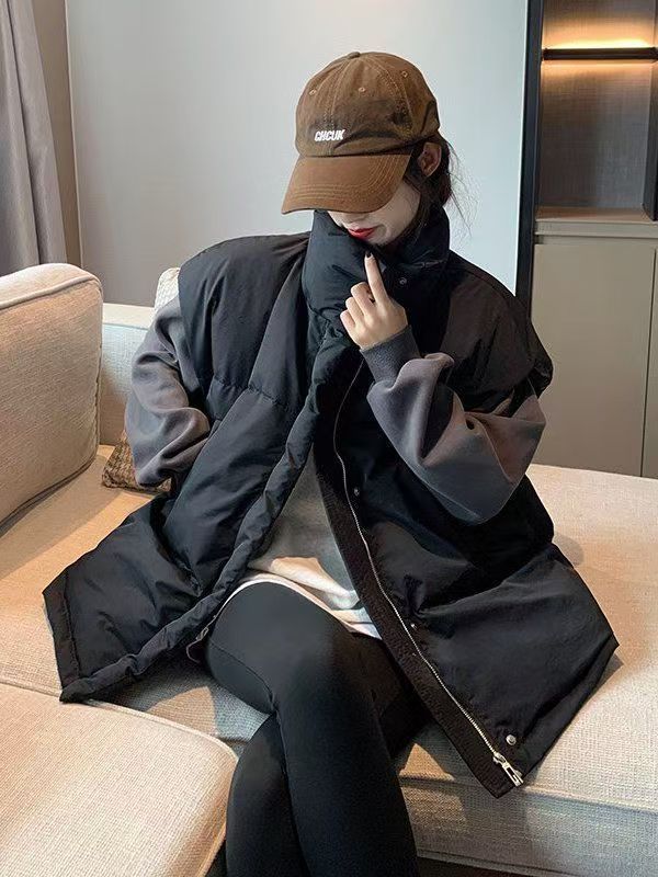 Gesteppte Damenweste mit Stehkragen, dicke, warme, ärmellose Winterjacke, lässige Oberbekleidung für Übergrößen_voghion.com