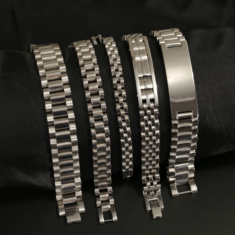 Armband 1PC Heißer Verkauf Licht Edelstahl herren Gebogene Zeichen Armband Kann Graviert Werden Strap Metall_voghion.com
