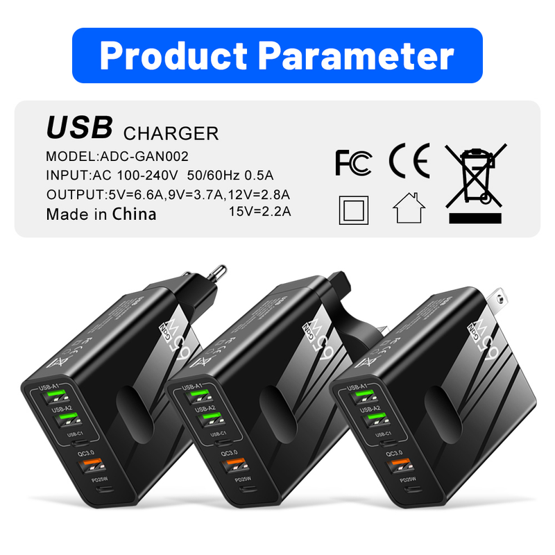 USB 65W char GaN hızlı char C tipi iPhone 14 Samsung Xiaomi cep telefonu char adaptörü taşınabilir için uygun_voghion.com