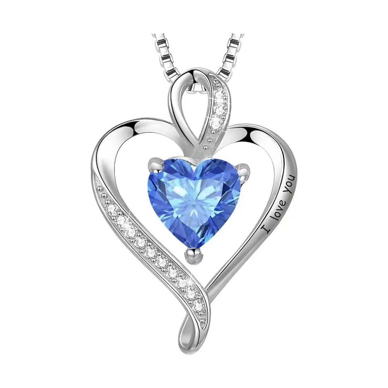 12 Farbanhänger unendliche Liebe Form Diamant kreative Schmuck Halskette_voghion.com