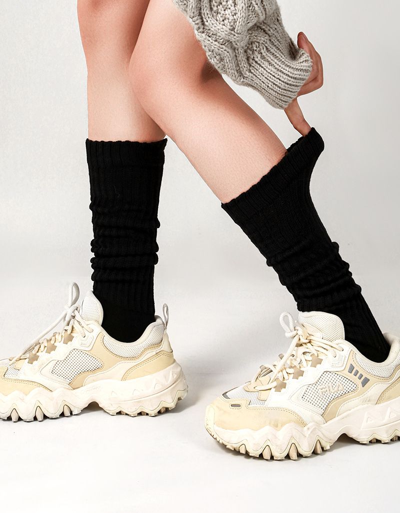 Chaussettes mi-mollet tendance pour femme, style printemps-été 2025d, quatre couleurs_voghion.com