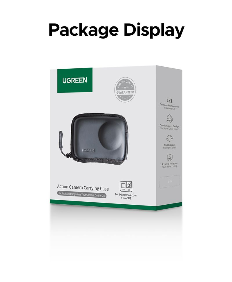 UGREEN For DJI Osmo 5 Pro/4/3 Sports Bag Action Camera Pouch Half-open Quick Release Protective Case_voghion.com