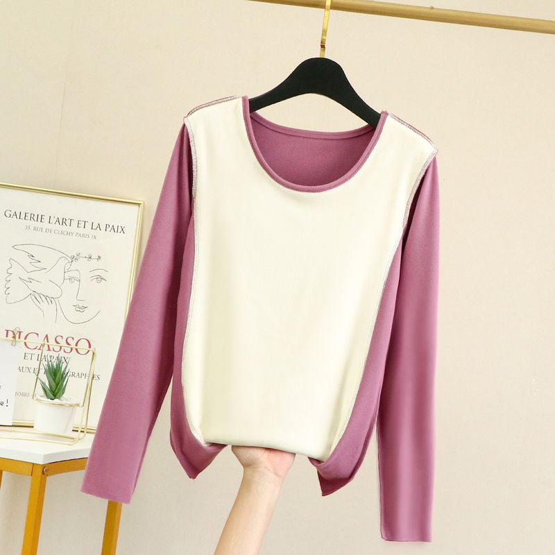 Mädchen Herbst Winter Damen Thermounterwäsche 085 Verdickte Ganzkörper-Patches Warme Funktionale Lässige Nahtlose Kälteschutzunterwäsche_voghion.com