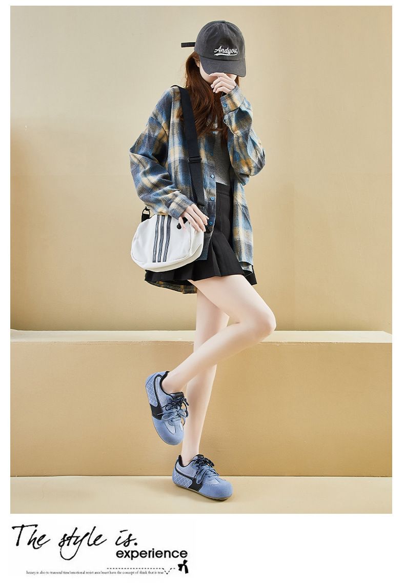 Retro German Training Little White Shoes Female Students Platform Heightening Shoes Casual Shoes Street Shooting Shoes_voghion.com
