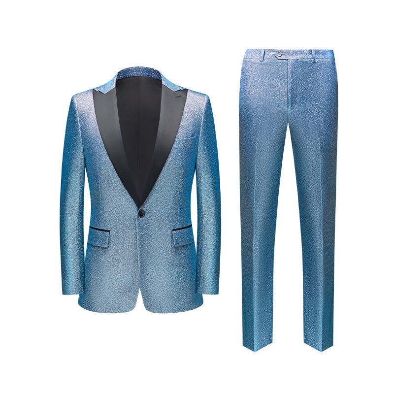 CT 2025 New Men's Korean Style Performance Costume Gold Stage Suit Two-Piece Set Mens Suits_voghion.com
