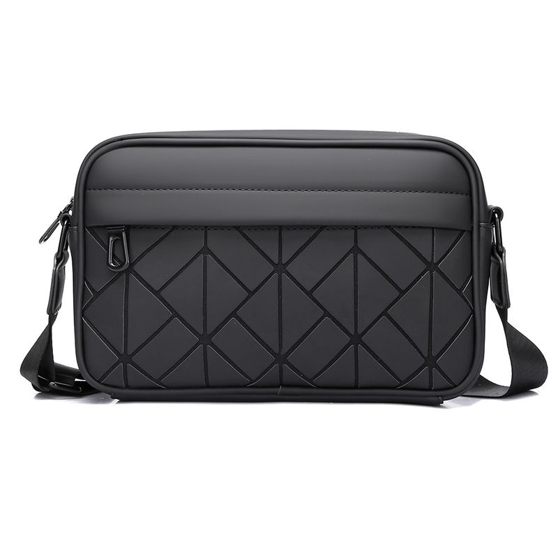 Trendy Men's High-End Crossbody Quilted Leather Backpack Casual Shoulder Small Square Camera Bag_voghion.com