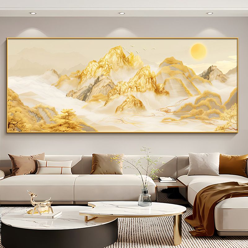 Mountain Backdrop Living Room Decorative With Mountains And No Water Office Sofa Background Hanging Painting Light_voghion.com