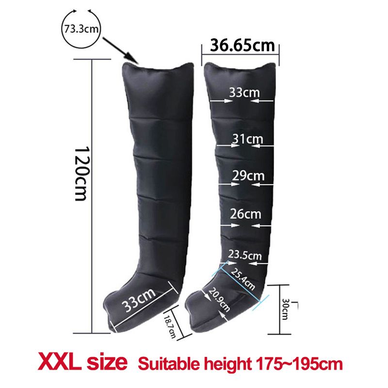 Massaggiatore a compressione d'aria Sistema di massaggio per gambe esteso 6 stanze per promuovere la circolazione sanguigna Rilassante muscolare Home Office_voghion.com
