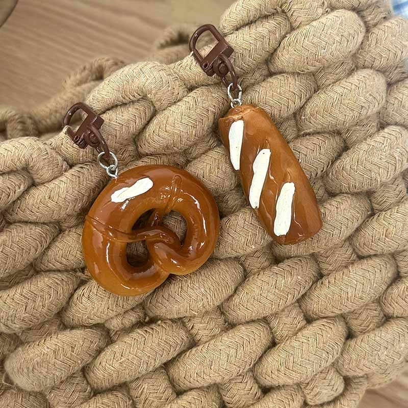 Gelukkig in fermentatie! Imitatie alkalisch waterbrood croissant sleutelhanger leuke studenten niche tas hanger klein cadeau_voghion.com