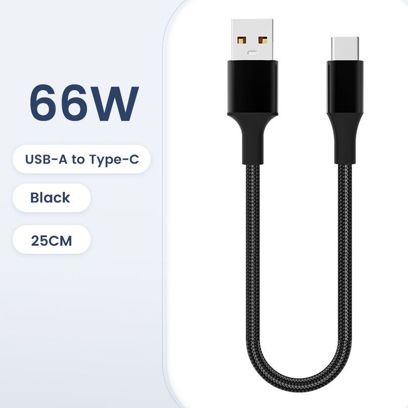 30cm Short To Fast Charging For IPhone 15 Xiaomi Samsung Huawei Power Bank 25cm USB To Type C/USB C Data Cable_voghion.com