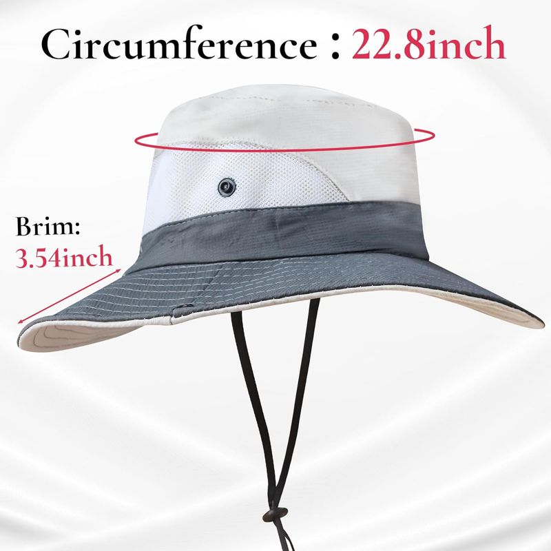 Cappelli da pescatore con coda di cavallo NPQQUAN per donna e uomo, tesa larga, protezione UPF 50+, cappelli da spiaggia e da pesca_voghion.com