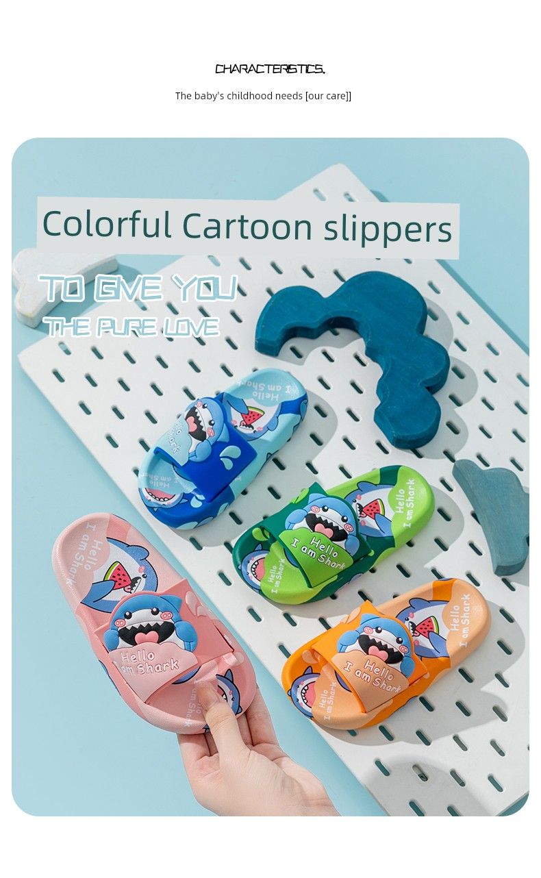 Sandali da bagno con fondo morbido per bambini, motivo: cartoni animati, per la casa_voghion.com