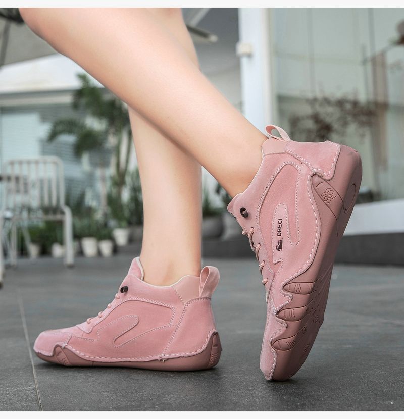 High-top Large-size Women's Shoes First-layer Leather Women's Martin Boots Short Boots Sports And Leisure Shoes Versatile Leather Boots_voghion.com