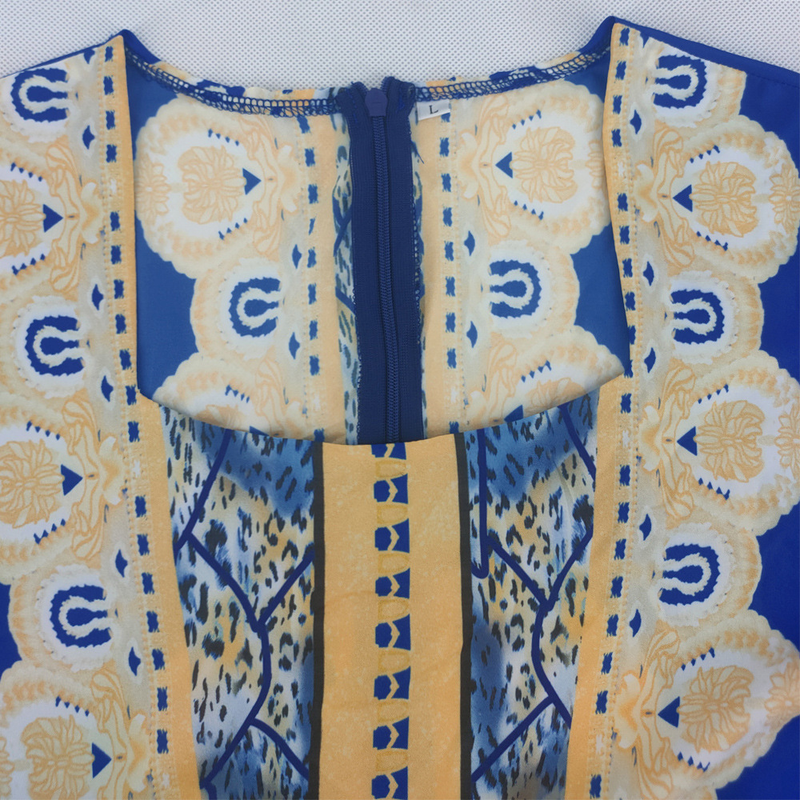 Nyomtatott, hosszú ujjú női ruha_voghion.com