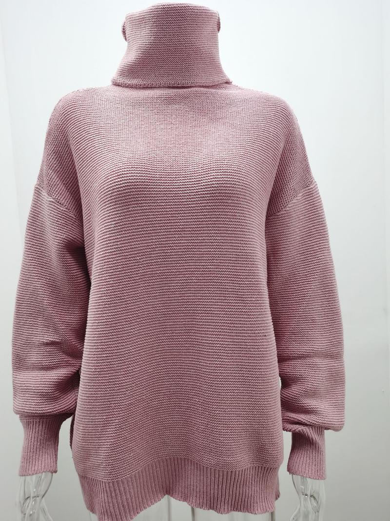Women's Clothing Autumn and Winter New Thick e Long-sleeved Turtleneck Pullover Sweater_voghion.com