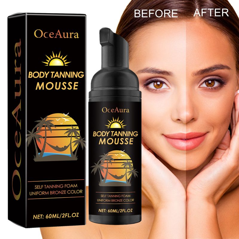 OceAura Tanning Mousse Protezione Solare Estiva per Esterni e Spiaggia Idratante Naturale Moda Color Grano_voghion.com
