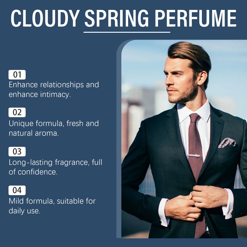 Perfumy Cloud Clear Spring, naturalne, świeże i dyskretne, lekkie i trwałe męskie perfumy_voghion.com