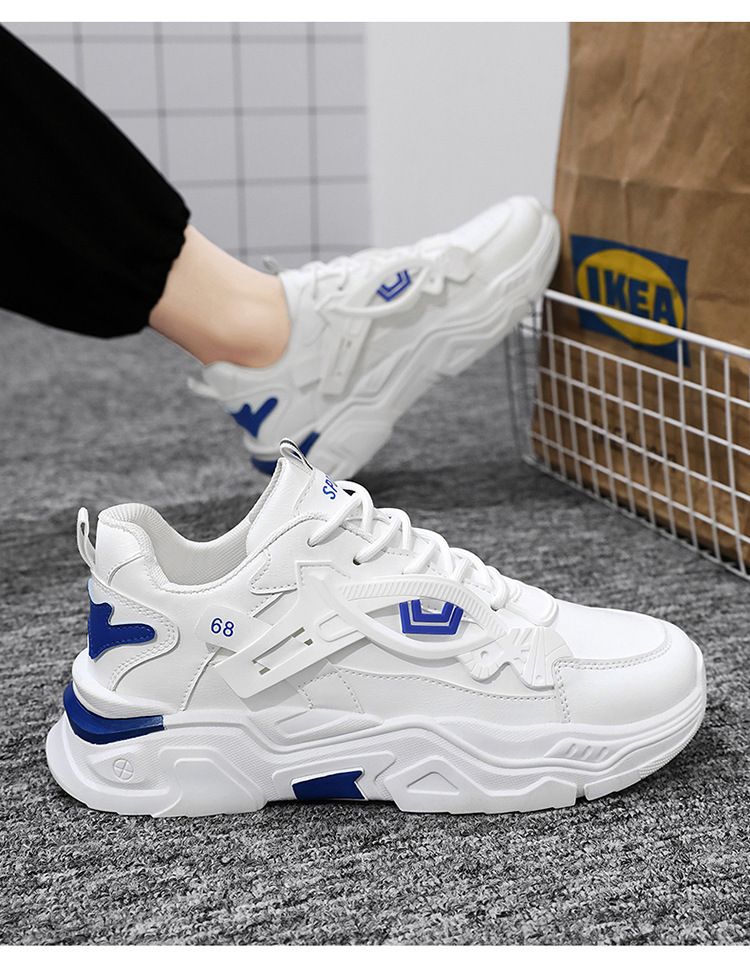 Herbst Neue atmungsaktive weiße Sneakers Herren Trendy Vielseitige, höhenverstärkende Sport- und Freizeitschuhe für den Laufsport_voghion.com