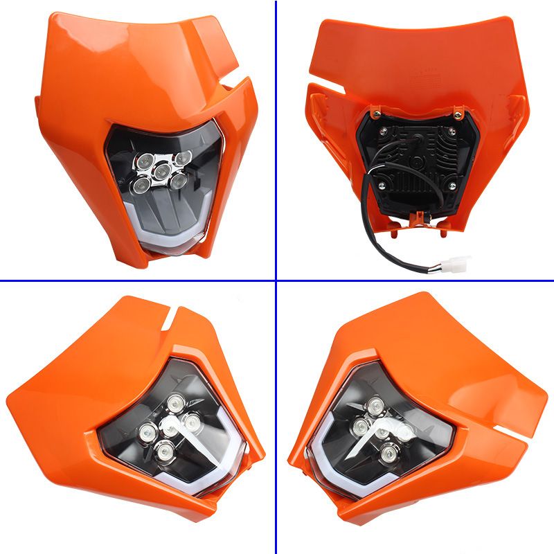 Akcesoria do modyfikacji motocykli KTM, reflektory motocyklowe terenowe LED do jazdy dziennej, 5 koralików świetlnych LED_voghion.com