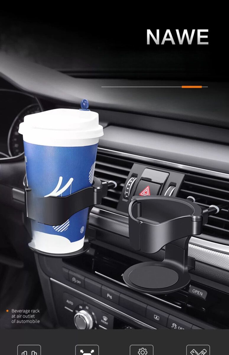 Voiture pour thé au lait, porte-gobelet pour boisson au thé, grille d'aération de climatisation de voiture, cendrier, support de fixation, support_voghion.com