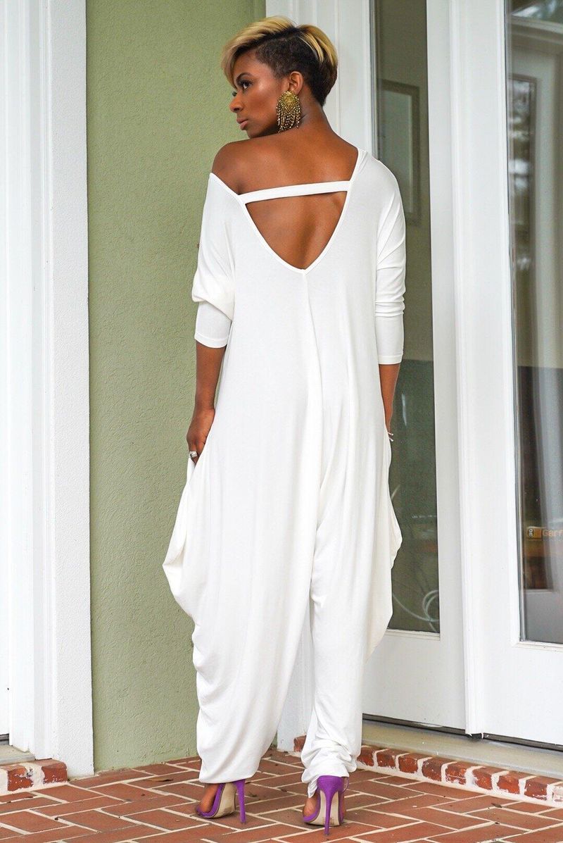 "Women's Backless Long Sleeve Jumpsuit – Oversized Loose Fit For Effortless Style"_voghion.com