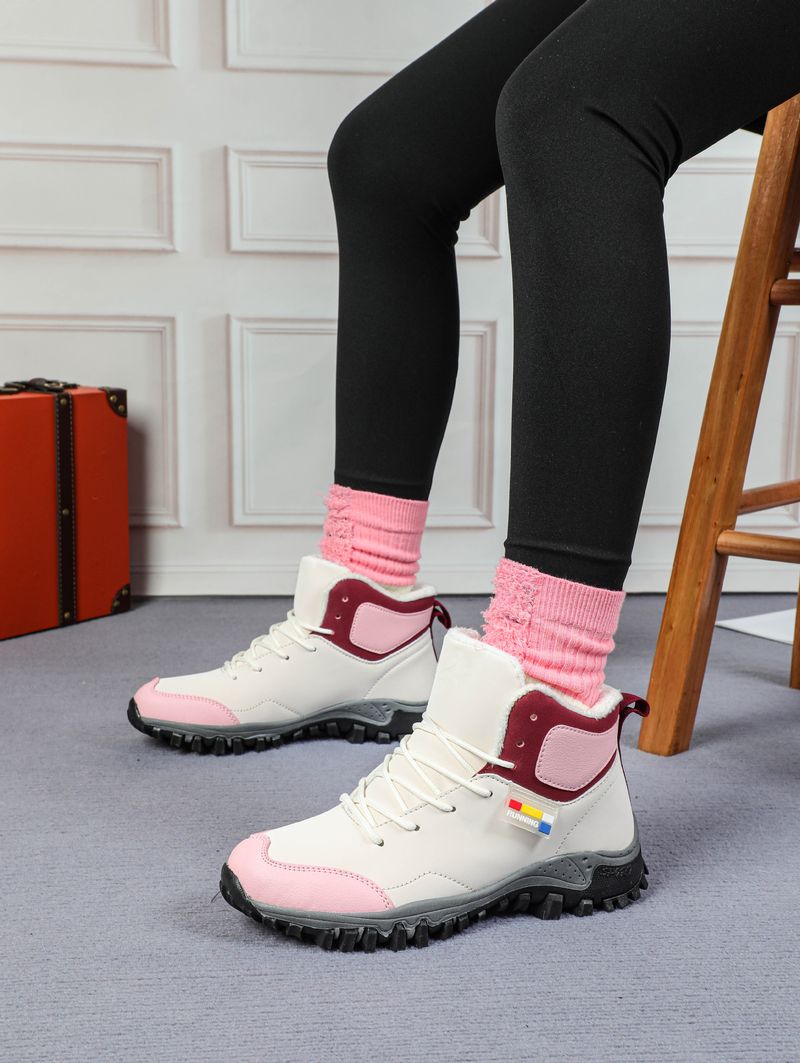 Herbst winter paar anti-rutsch verschleiß-beständig sport schuhe mit dicken baumwolle schuhe, kurze samt bequem für beide_voghion.com