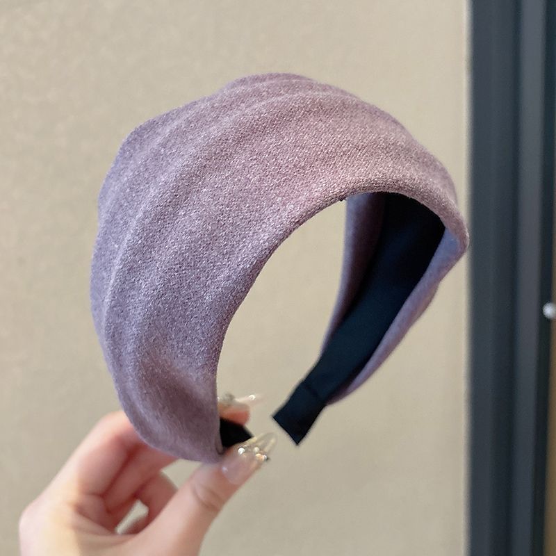 Fascia per capelli autunno inverno 2025 con tesa larga e snellimento del viso, nuova fascia per capelli alta con teschio, fascia per capelli alla moda di alta qualità_voghion.com