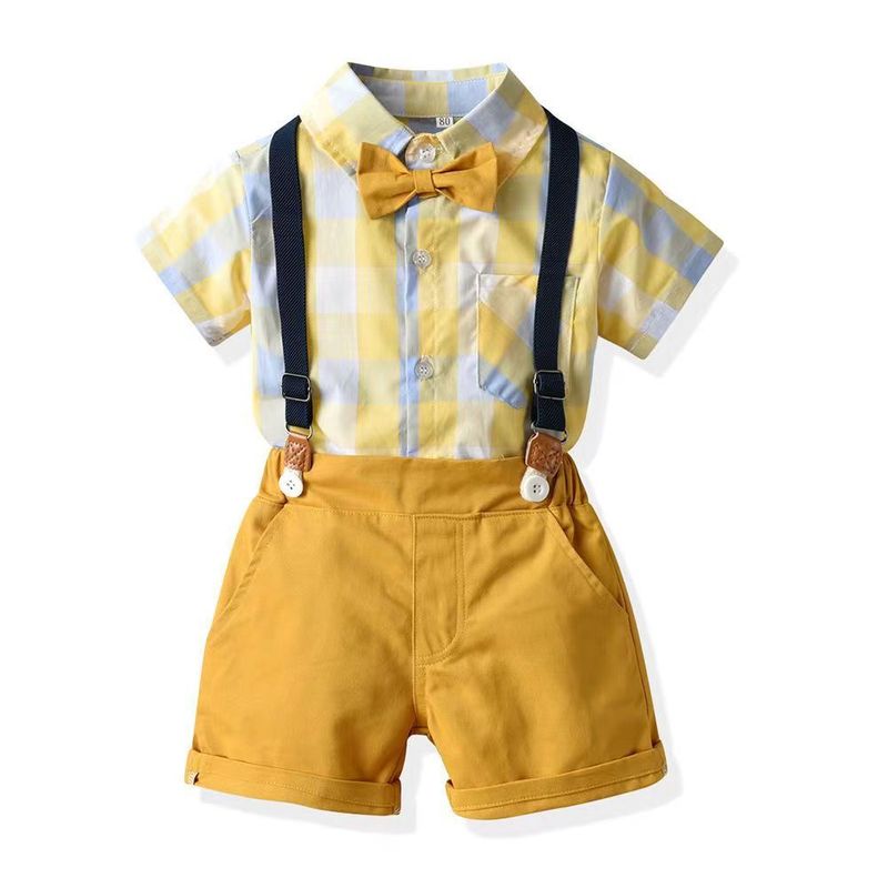 Kinderkleidung Jungen Anzug Sommerhemd Overall, Jungen Performance Kleidung_voghion.com