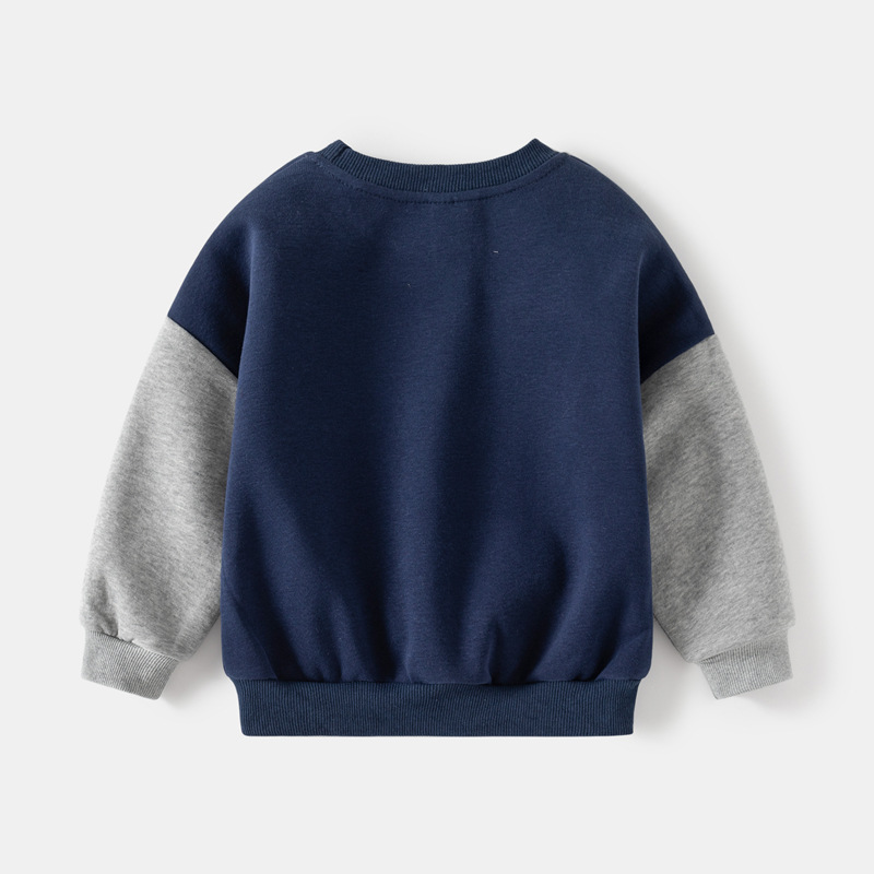 abbigliamento per bambini Camicia a maniche lunghe per bambini con due felpe con cappuccio finte per ragazzi autunnali_voghion.com