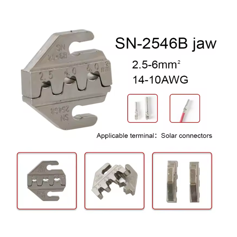 58B 02C 06WF X6 Legierung Backe Crimpen Werkzeug Zangen SN-2546B Verwendet Für Crimpen Terminals Backe Slot Breite 4mm_voghion.com
