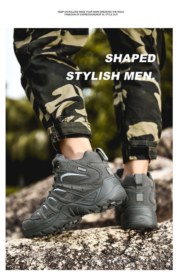 Bottes militaires tactiques pour hommes – Chaussures de randonnée légères et durables pour terrains extrêmes, entraînement et camping – Tailles 40 à 47. Chaussures grande taille_voghion.com