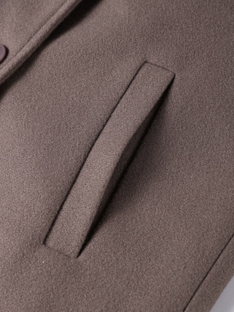 Women's Long Wool Blend Trench Coat - Classic Double-Breasted Pea Coat With Notched Lapel For Fall & Winter_voghion.com