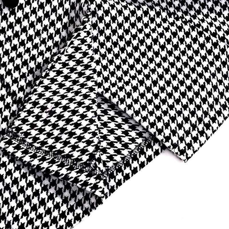 Women's Clothing houndstooth suit jacket female winter new style split long sleeve commuter temperament small suit _voghion.com
