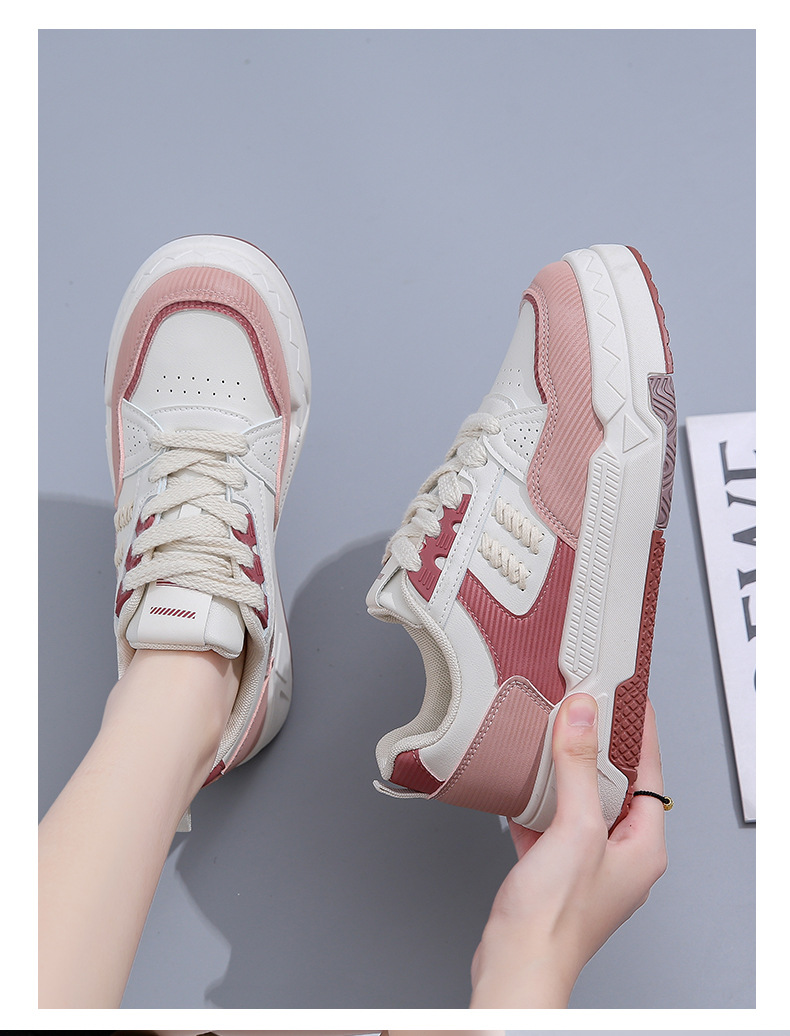 Piccole scarpe bianche da donna 2023 Primavera Nuovo di tutte le partite Studentesse sneakers con suola spessa scarpe sportive casual scarpe da donna 618_voghion.com