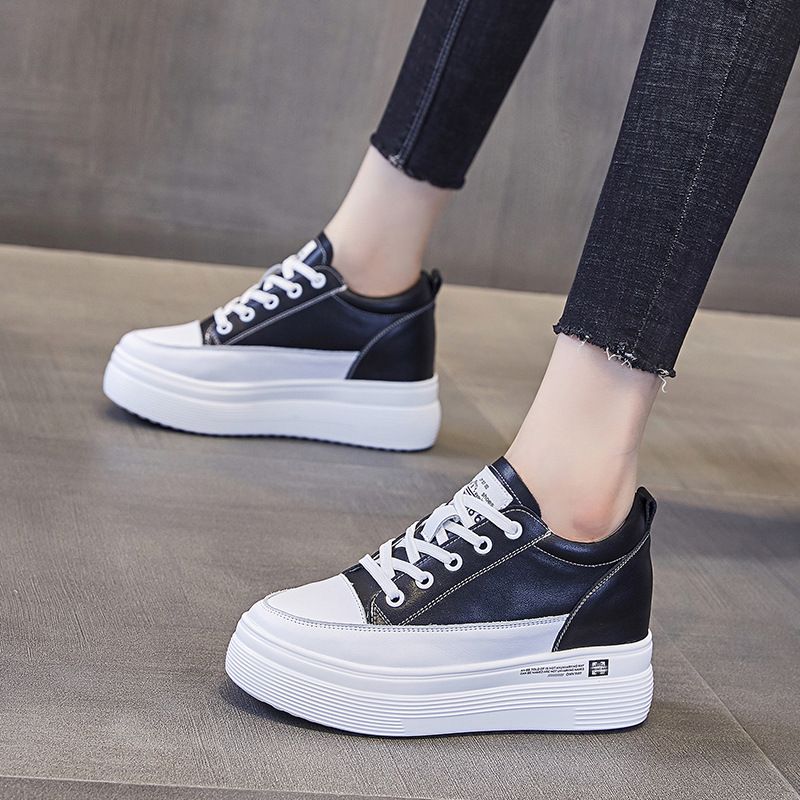 2025 Summer New Breathable And Anti Slip Slope Heel With Elevated Low Cut Genuine Leather Elastic Mesh Versatile Trendy_voghion.com