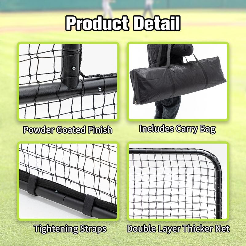 10X10X10FT Golf Practice Net Cage W/ Metal Frame Hitting Net Kit Indoor Outdoor_voghion.com